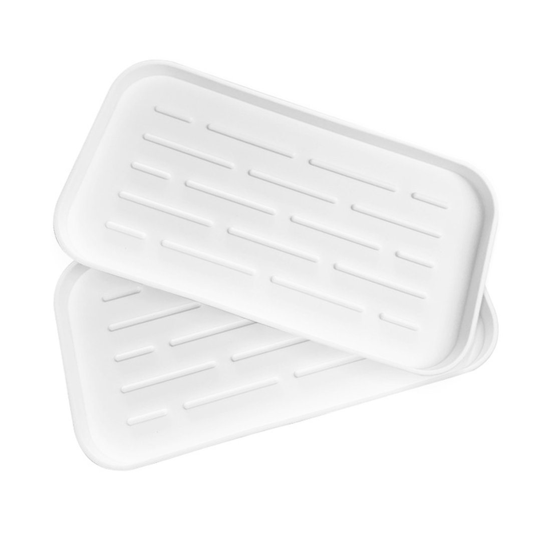 Kitchen Bathroom Sink Tray Food Grade Silicone Anti-skid Easy Clean Organizer