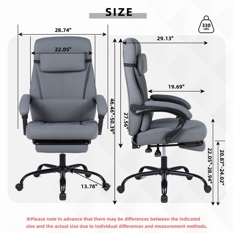 Fauteuil de direction avec repose-pieds