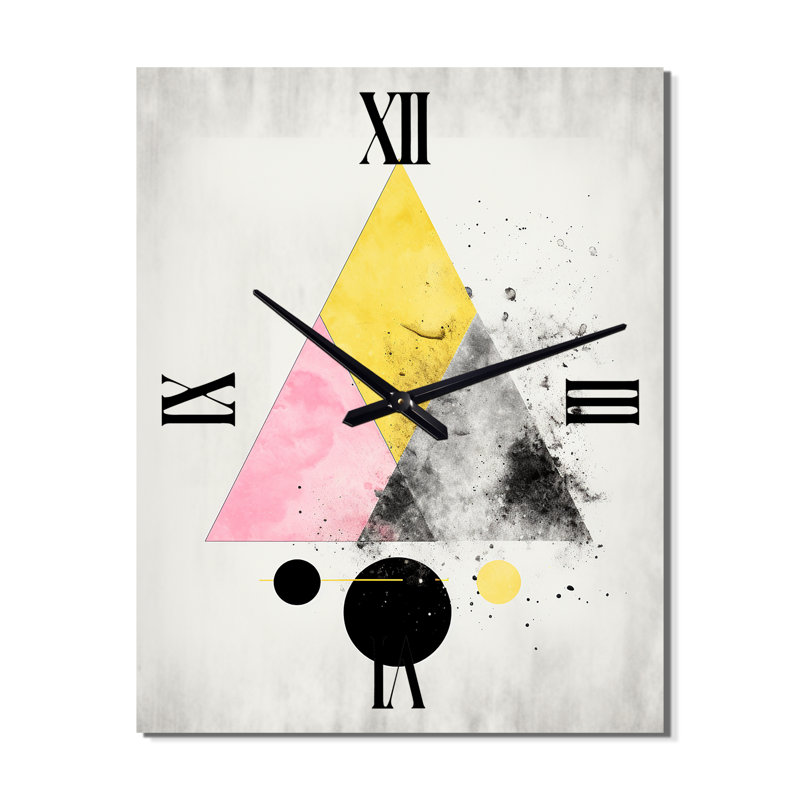 Horloge murale Transcendence Retro Triangular Minimal IV - Modern, H 32 po x l 24 po x P 1 po