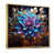 Toile avec cadre flottant or