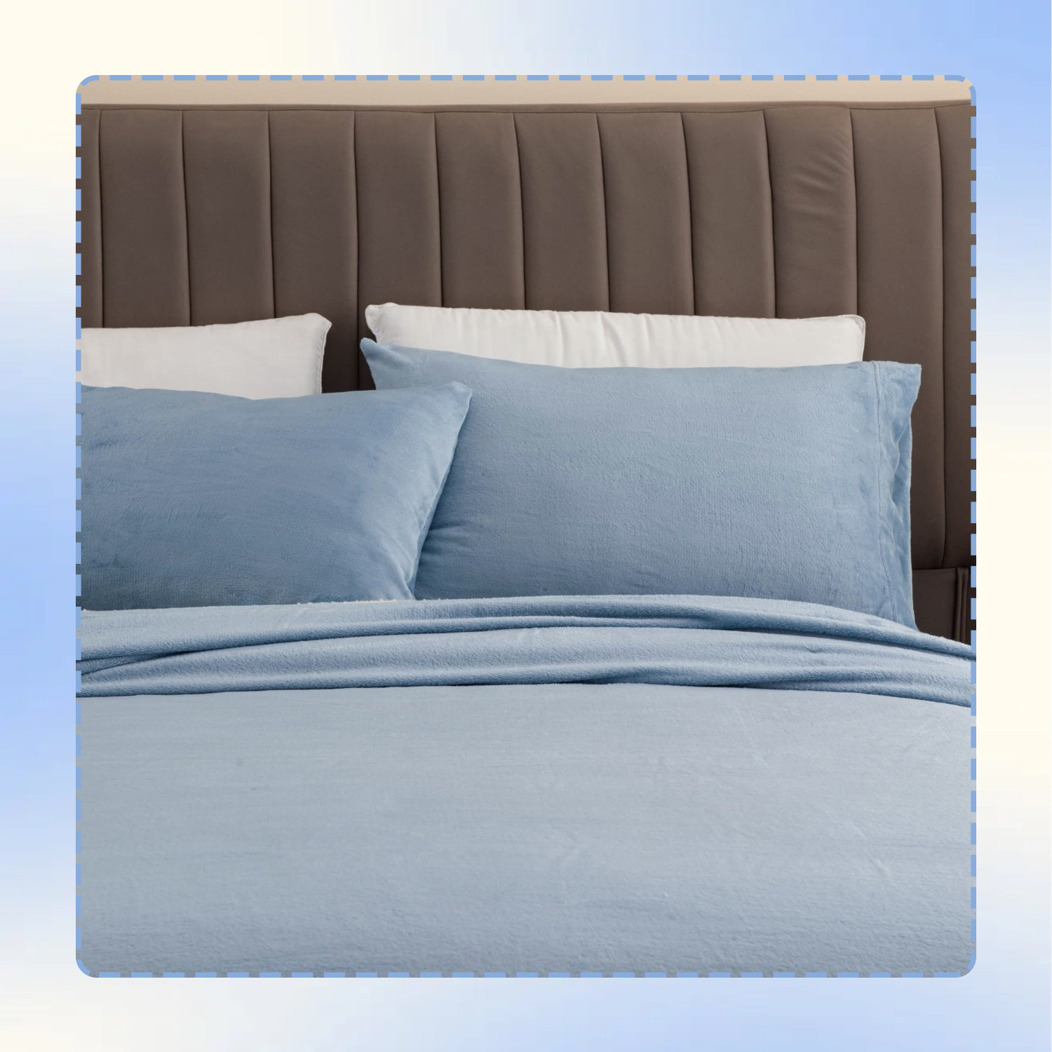 Velvety Soft Microplush Fleece Light Grey King Sheet Set By Bare