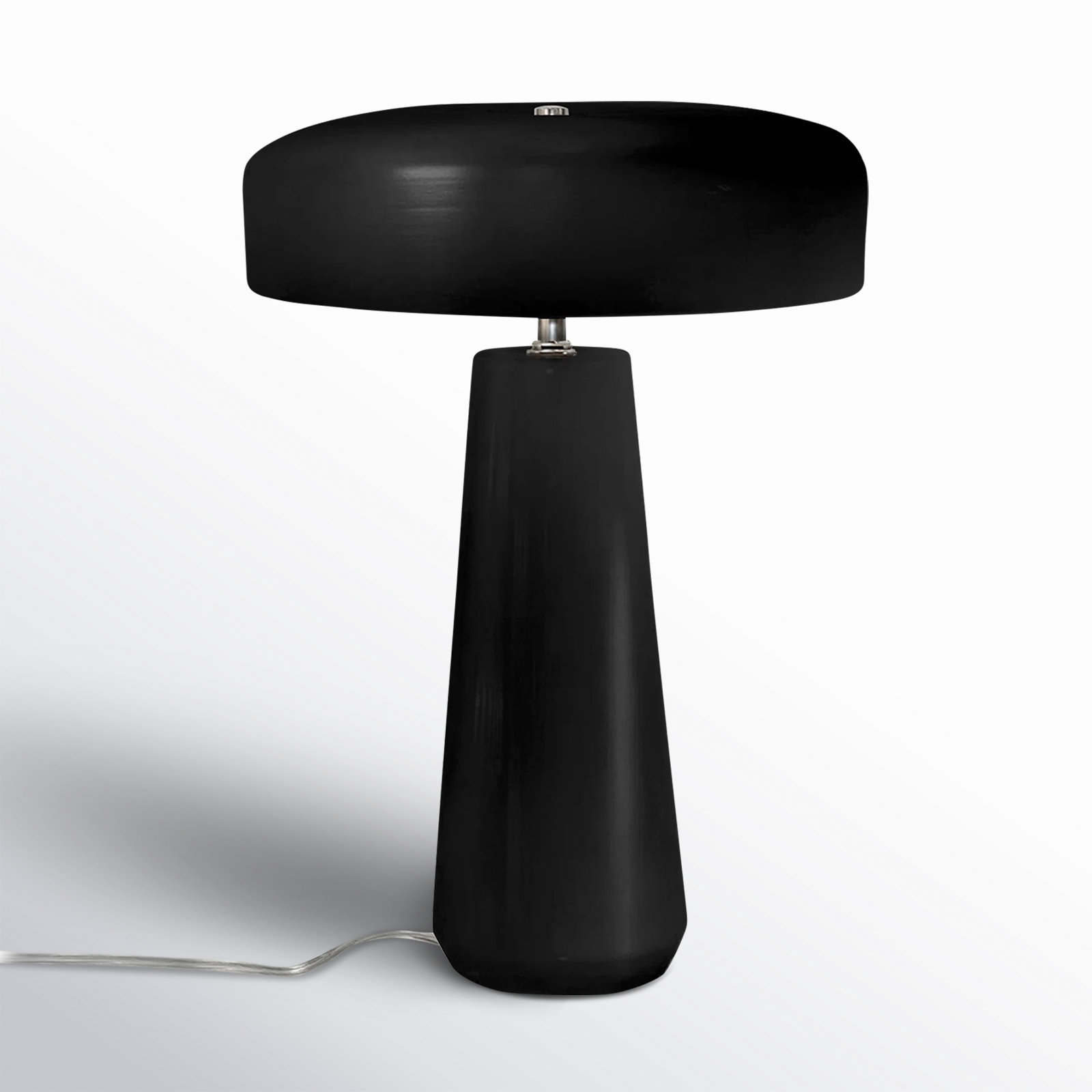 Percy Ceramic Table Lamp, Carbon Matte Black