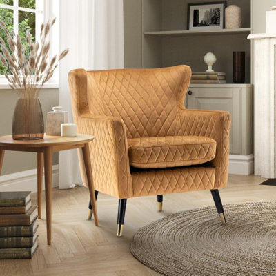 Ghita Velvet Wingback Chair