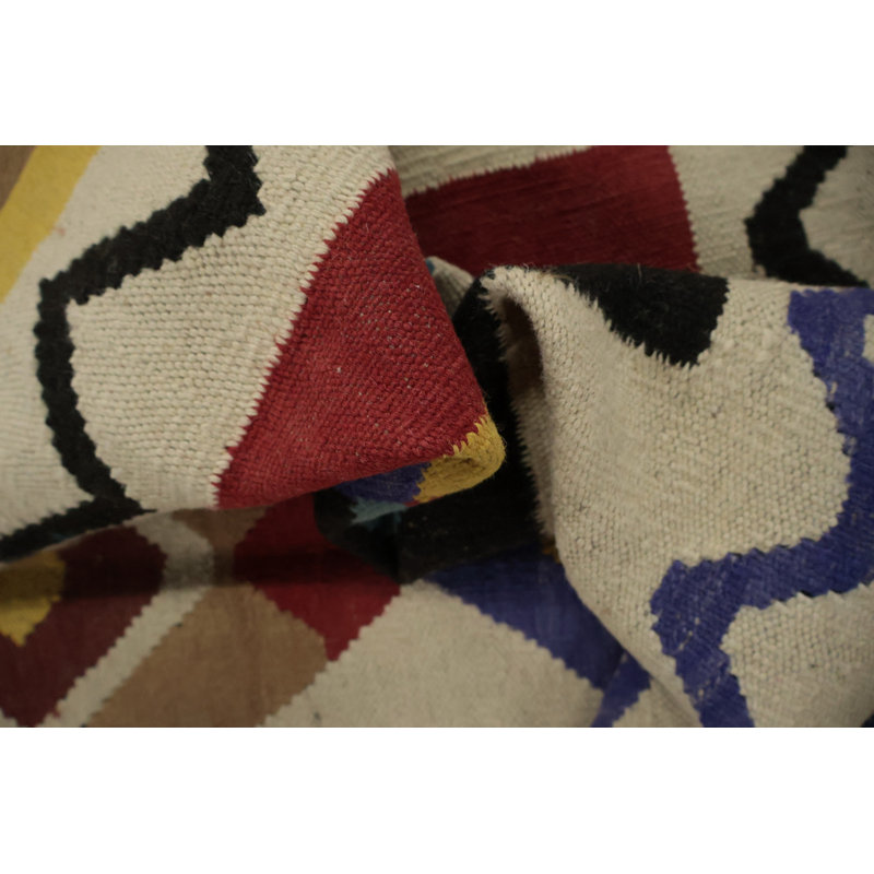 Tapis coloré Kilim 5 x 18 parfait pour les espaces contemporains