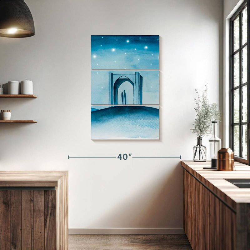 Couple de pavillons étoilés, H 38 po x l 24 po