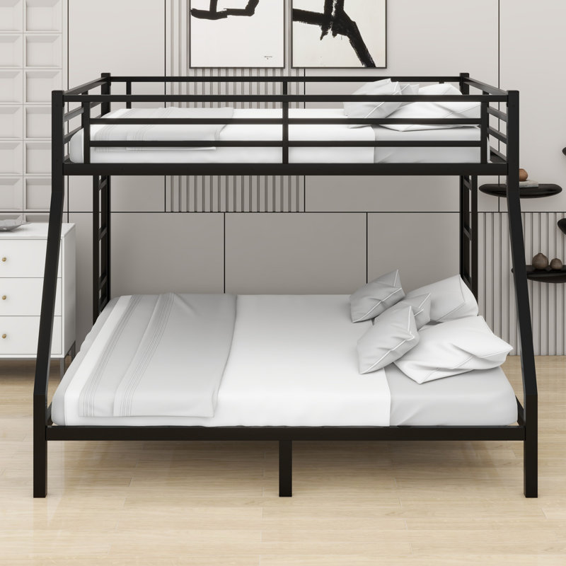 Metal Bunk Bed For Teens And Adults, Queen over King