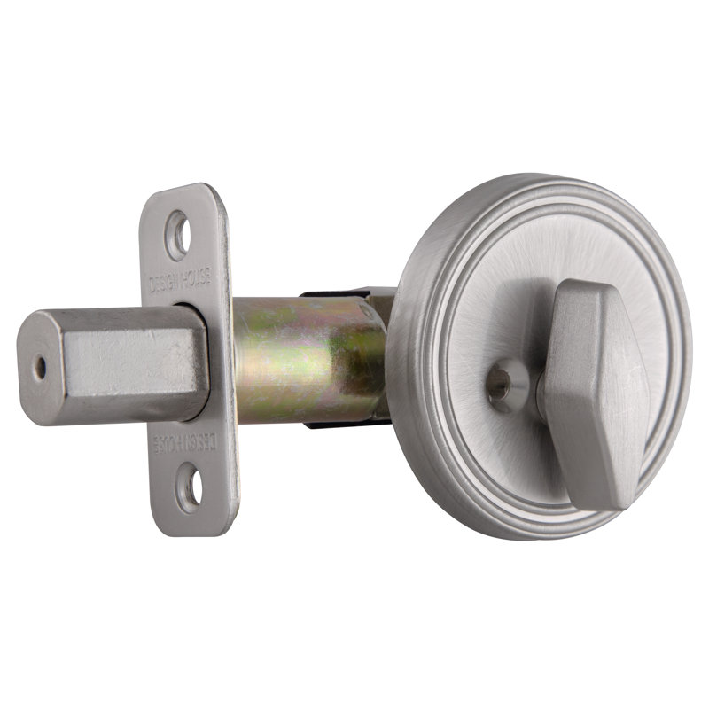 Satin Nickel Single Cylinder Deadbolt with Turn-Button Interior