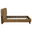 Lit plateforme tapissier grand Palmea Curry et noyer-153629725