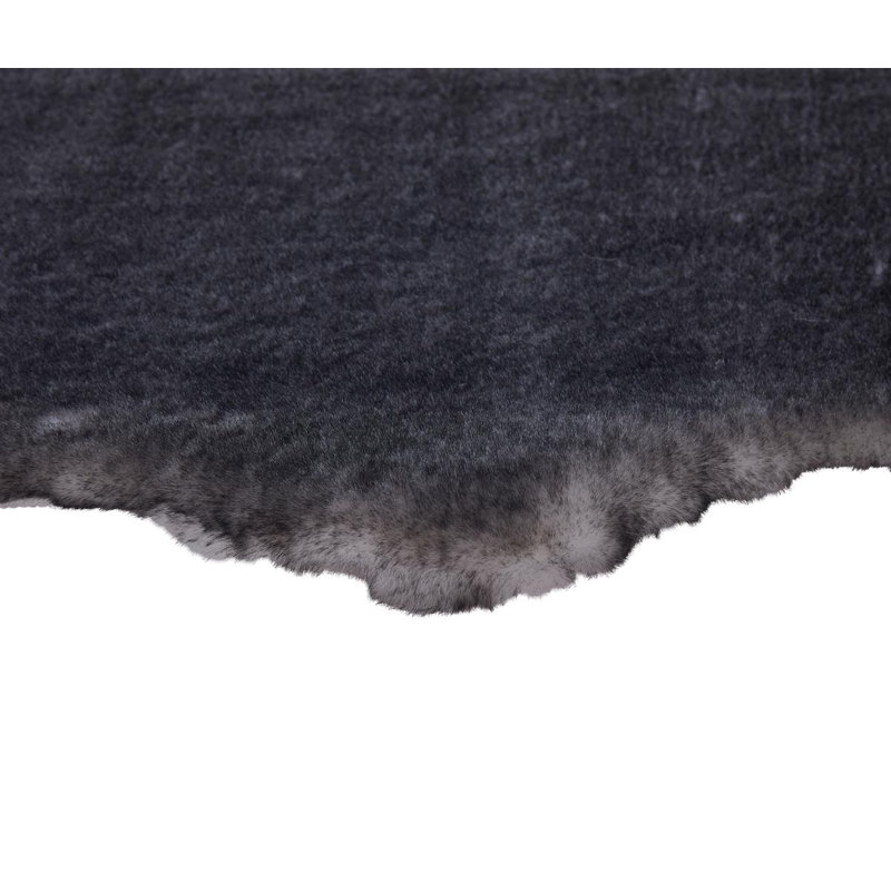 Tapis à poils longs noir/blanc Okabena