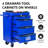 20" Steel 4 Tool Chest Cabinet, Black & Blue Finish, Bearing Drawer Slides, 4 Universal Wheels  2 Lockable , Pull Handle For User- Transport 20", Steel, Wheels, Handle, Convenient Handling-313607871