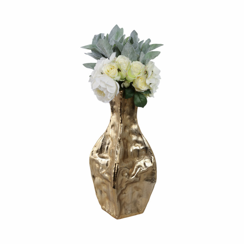 Bastia Handmade Metal Table Vase, 19" H x 9" W x 8" D
