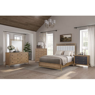 Aurora Queen Panel Bedroom Set With Bachelors Chest