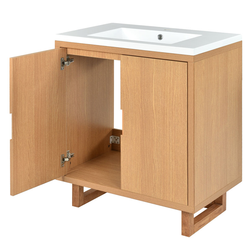 Base de meuble-lavabo simple 29,5 po seulement, Naturel