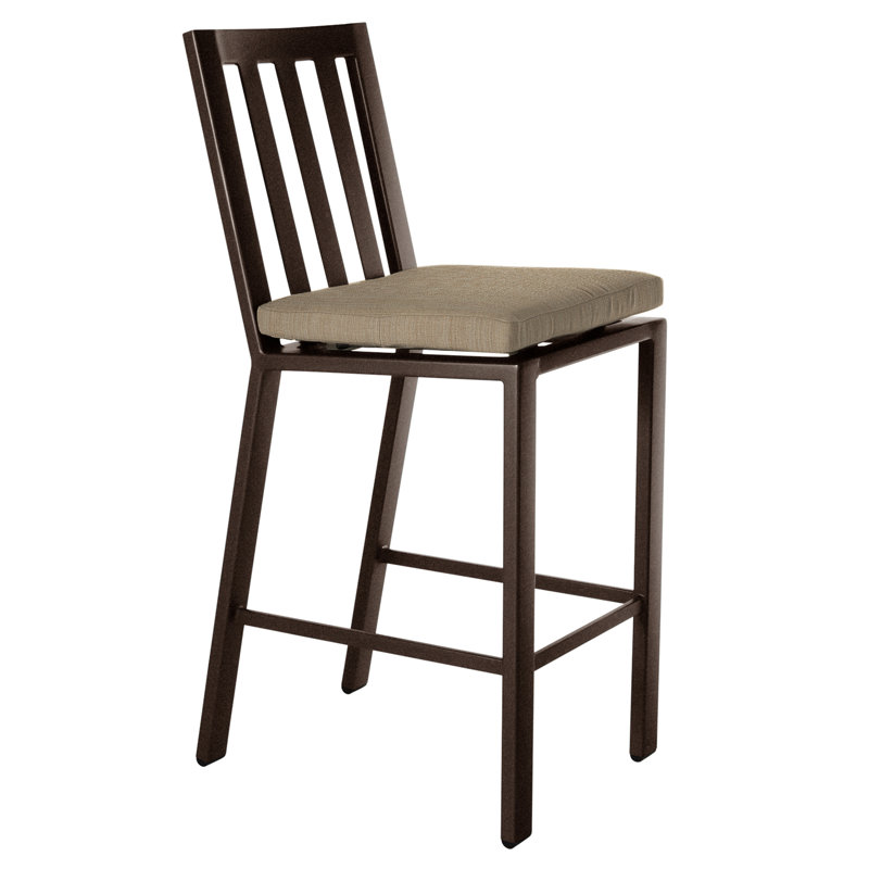 Aris Outdoor Bar Stool, Harris Stone, Copper Creek, 27.75"