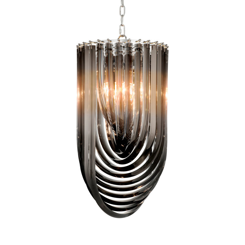 Murano 4 - Light Chandelier, Smoke, Nickel