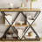 3-Tier Industrial Entryway Table with Storage, Console Sofa Table with Open Shelves, X-Shaped Metal Frame-1882594873