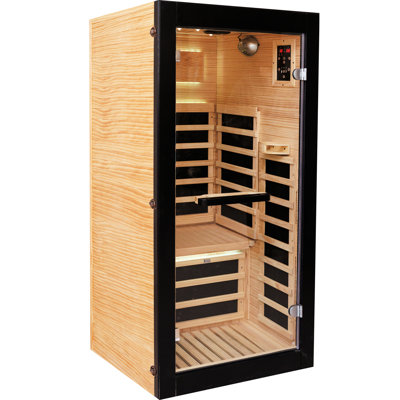 Simple avec panneau chauffant, 8 plaques, 1050 W, plage de température normale de 30 à 65 ° C, pin, ciel étoilé et 2 lumières colorées, cordon d'alimentation de 3 mètres, charge de siège de 100 kilogrammes avec radiateurs, puissance de 1050 W, température, pin