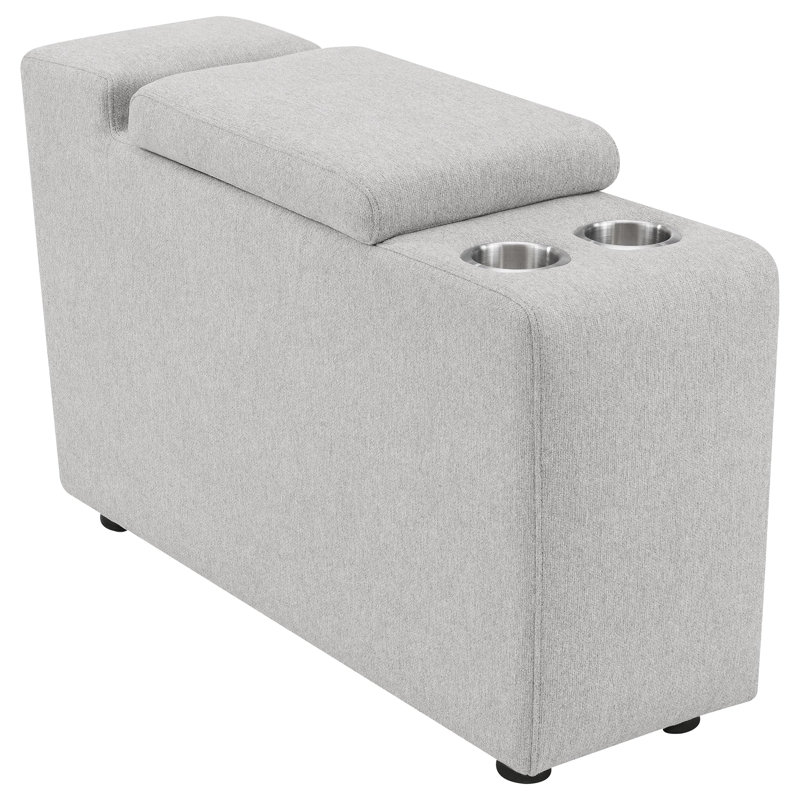 Console de rangement modulaire Collins gris foncé, Polyester gris
