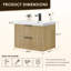 Livia 30" Wall-mounted Single Bathroom Vanity with White Artificial Drop-in Sink without Mirror