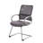 Toi Guest Armchair, Charcoal Gray Mesh, Pewter Cantilever Frame