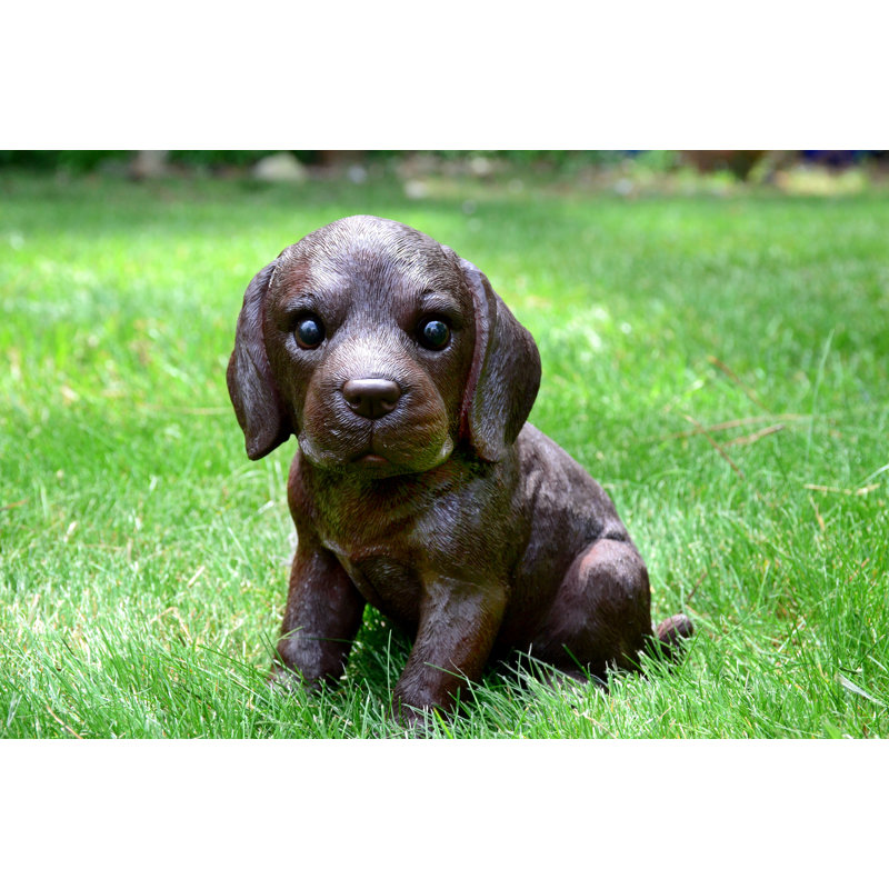 Statue chiot labrador, Fudge - chocolat