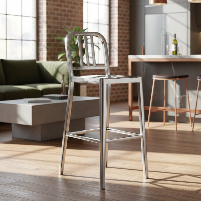 Counter Stool with Stainless Steel Frame