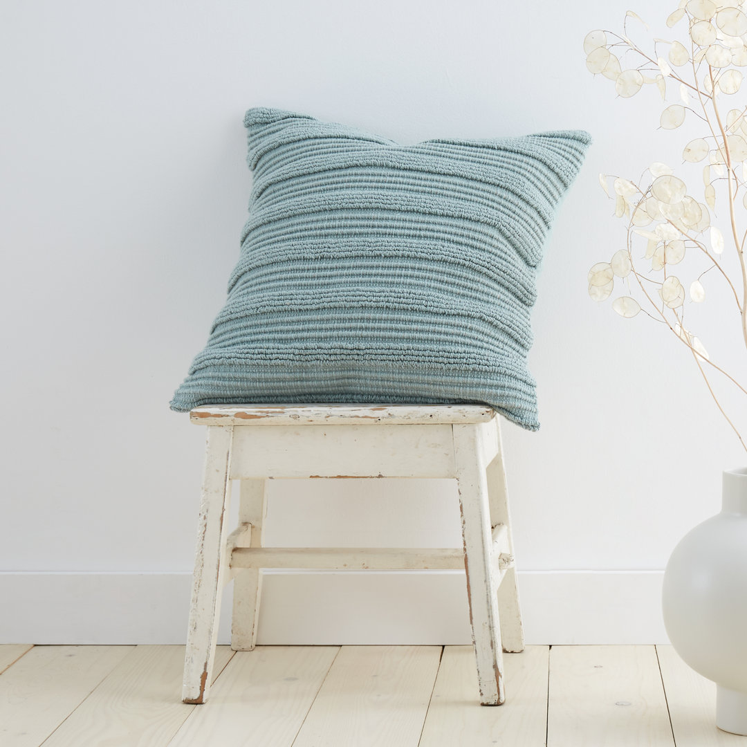 Tufted Stripes Cotton Cushion Cover Striped Square Scatter Cushion Cushion Cover