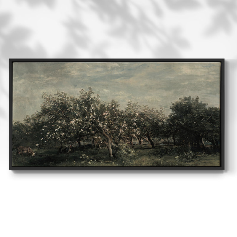 Série paysage - DCC XXXV - Toile tendue avec châssis encadré - Prêt à être accroché, H 17 po x l 33 po, Noir