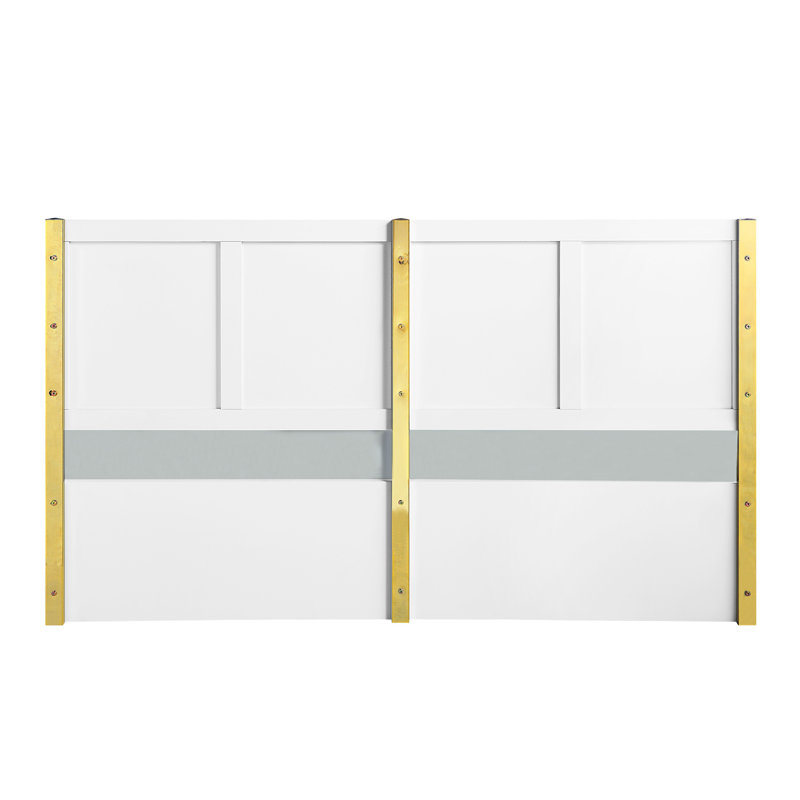 Grand lit Gaines White, Blanc brillant