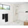 Venus 34 in. x 86.75 in. Fully Frameless Arched Single Fixed Shower Panel