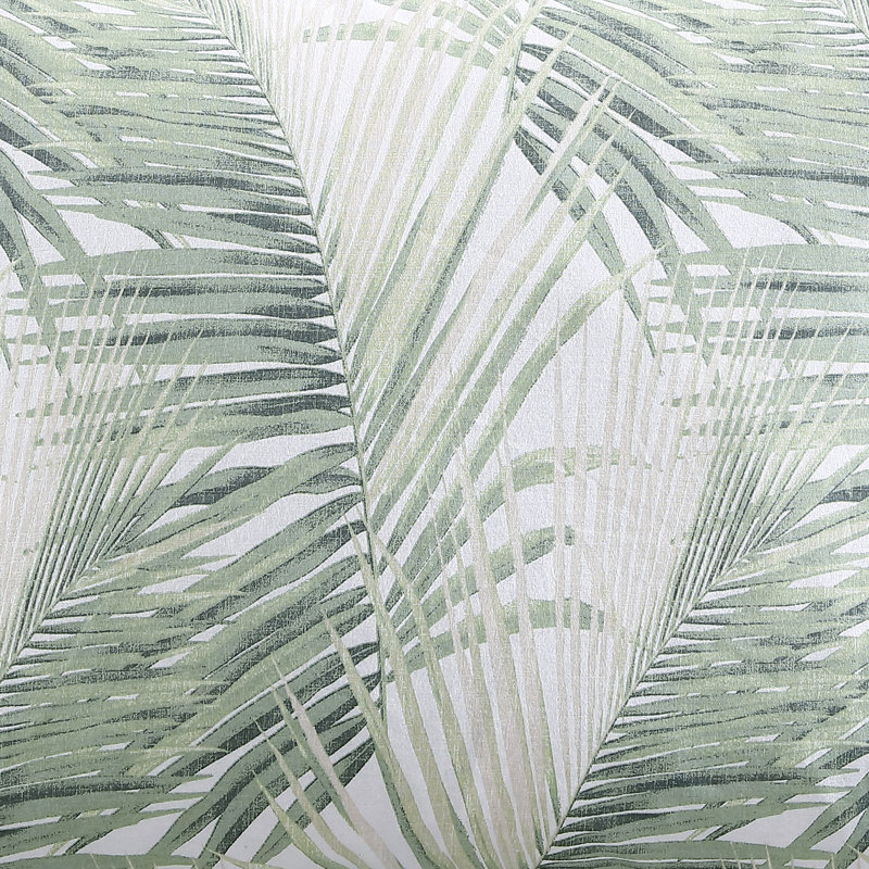 Ensemble d'édredon réversible en coton vert 5 pièces Tommy Bahama Kauai, Édredon grand, 2 taies décoratives et 2 coussins