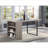 Dining Tables | Mesa de Comedor, Modern Slate Gray Oak Black 60 Inch with Storage, for Dining Working | Rectangle