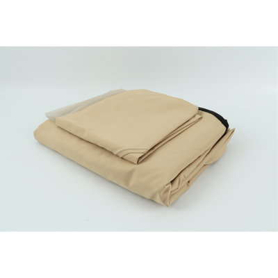 10X10 Ft Outdoor Gazebo Replacement Canopy - Tan. Water-Repellent . Double Tiered Roof With Drain Holes And Insect . Enjoy Outdoors Patio In - Fabric. For Wet Weather. Net - Area. Time