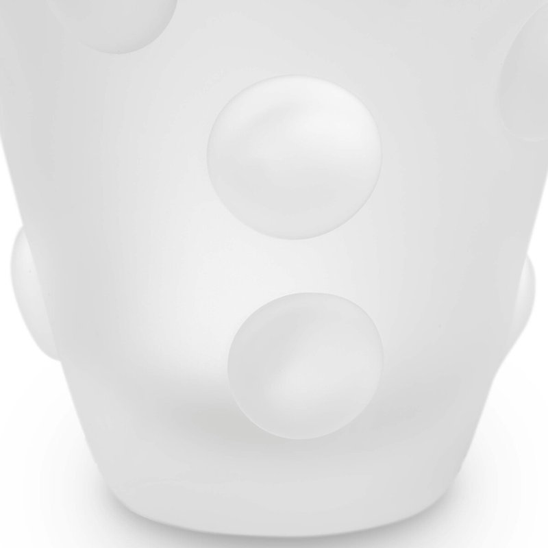 Vase Evander Frosted White Glass