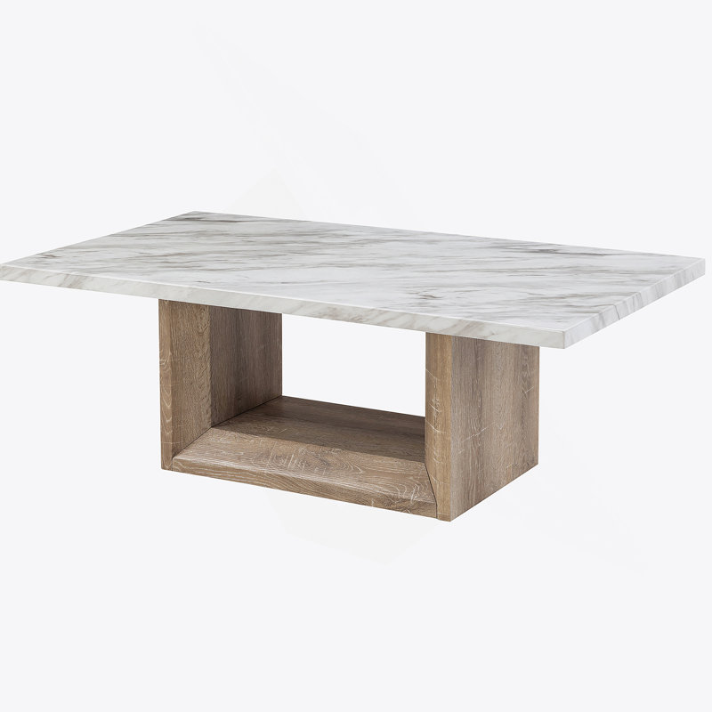 T02 Coffee Table, Gray, 18" H x 52" L x 28" W