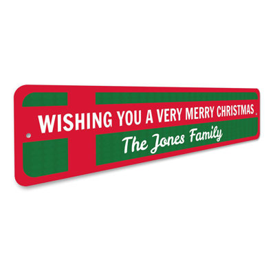 Christmas Present Aluminum Sign