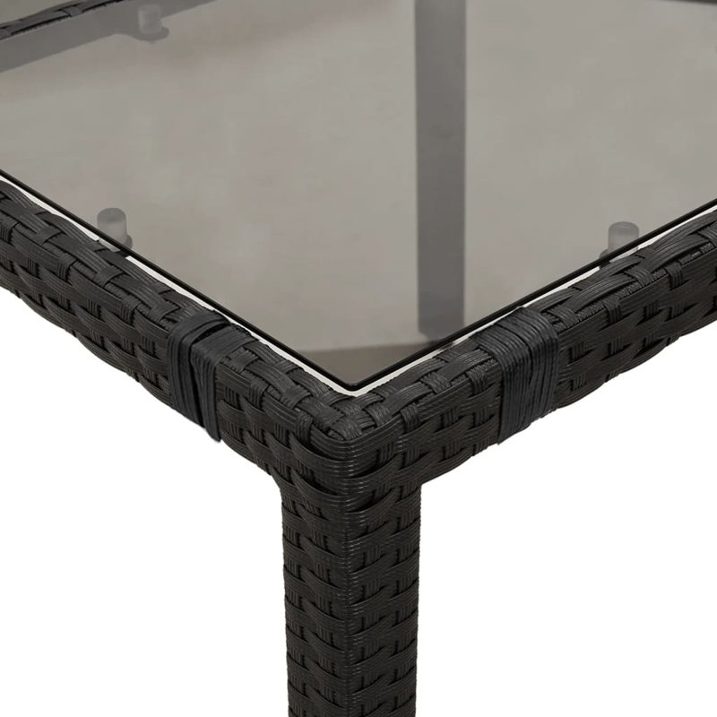Table de jardin en rotin PE 35,4 po x 35,4 po Vidaxl