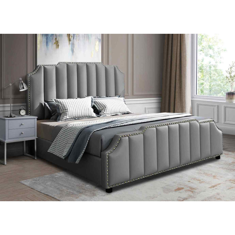 Upholstered Bed, Single (3'), Grey