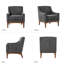Fauteuil Arshanti avec pieds en bois massif-76353533