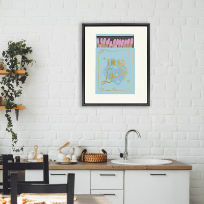 I'm So Lucky Matchbox Floating Frame, design by Cherrywood Lane