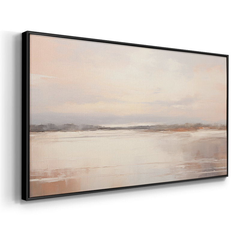Série paysage - DCCxxx - Toile tendue avec châssis encadré - Prêt à être accroché, H 21 po x l 41 po, Blanc