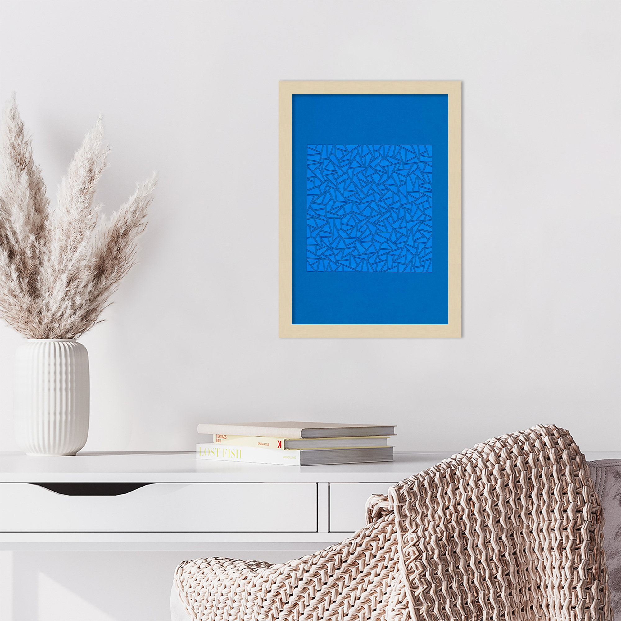 Blue World by Alex Dunn, Brown, 17" H x 12" W