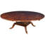84" Round Perimeter Leaf Mahogany Dining Table
