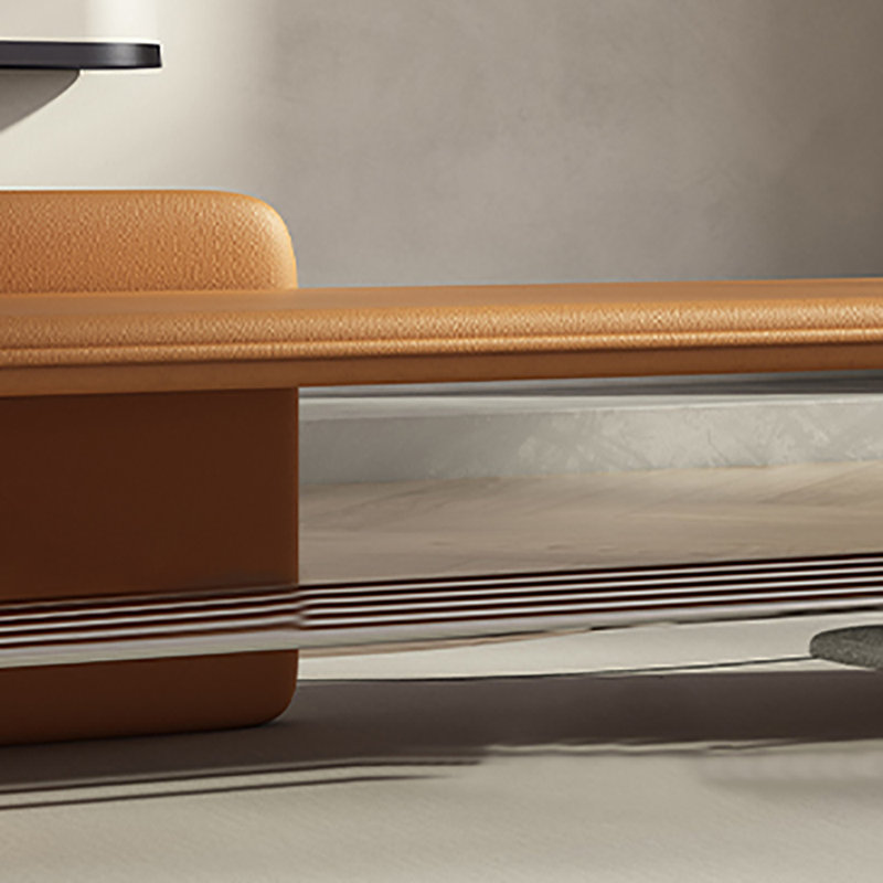 35.4in Shoe Storage Bench, Orange