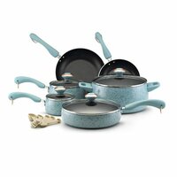 Paula Deen Family 14-Piece Ceramic Non-Stick Cookware Set, 100% PFOA-Free and Induction Ready, Features Stay-Cool Handles and Dual Pour Spouts