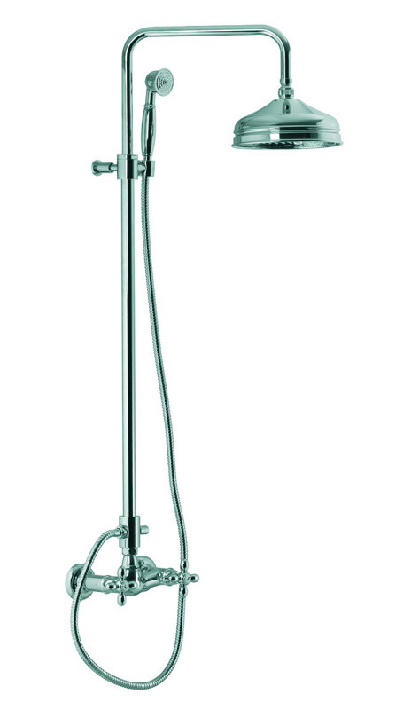 Robinet de douche mural thermostatique avec douche à main Olivia, Or