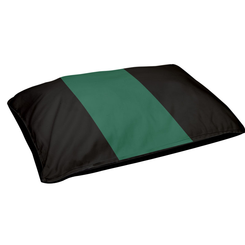 Coussin de lit pour chien Cincinnati, Moyen (H 6,5 po x l 40 po x P 30 po), Noir/vert
