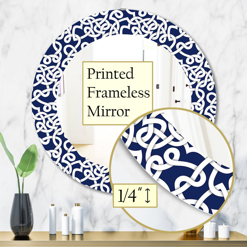 Miroir mural Mid-Century, H 31,5 po x l po