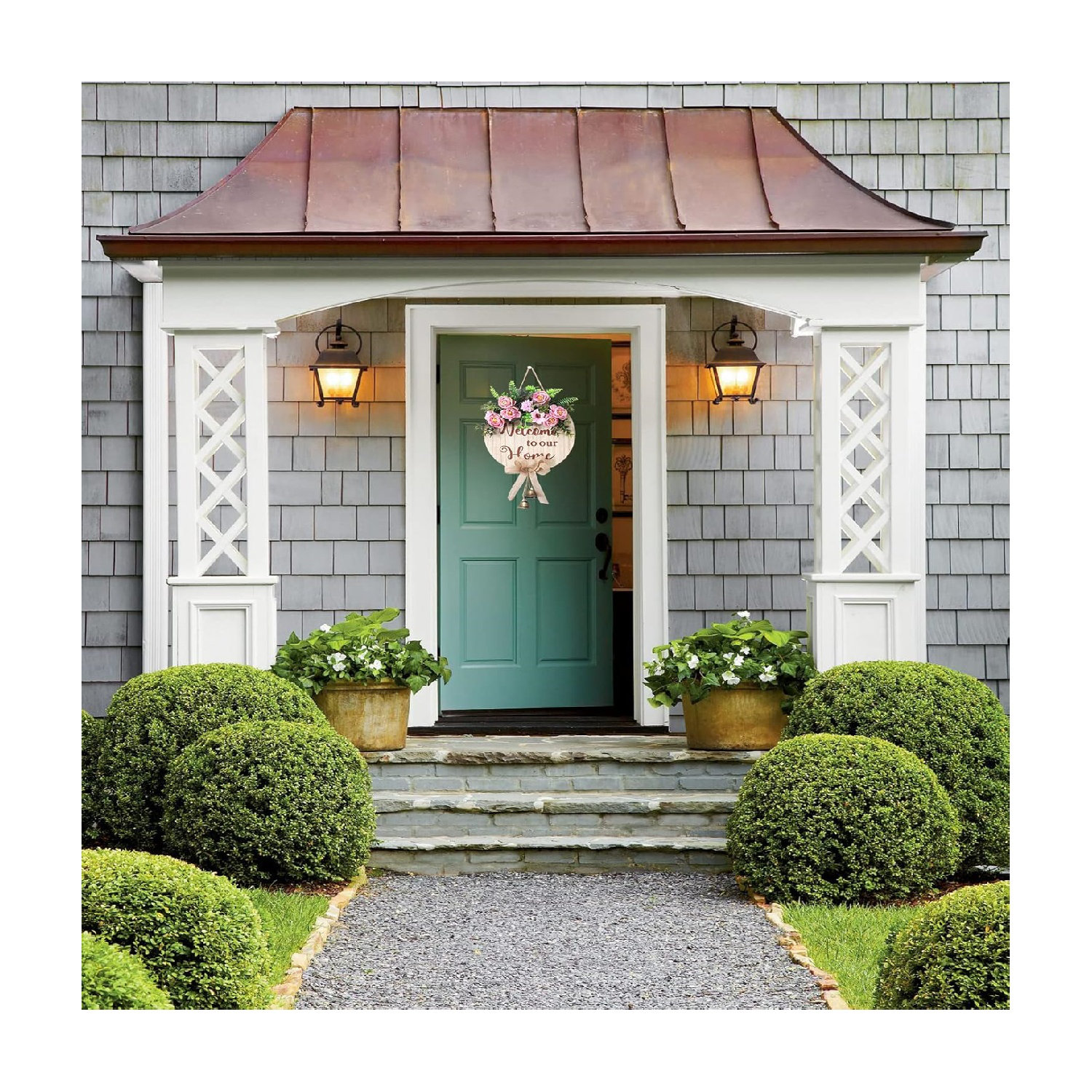 Pwshymi Panneau De Porte D'entrée Panneau Suspendu De Porte En Bois