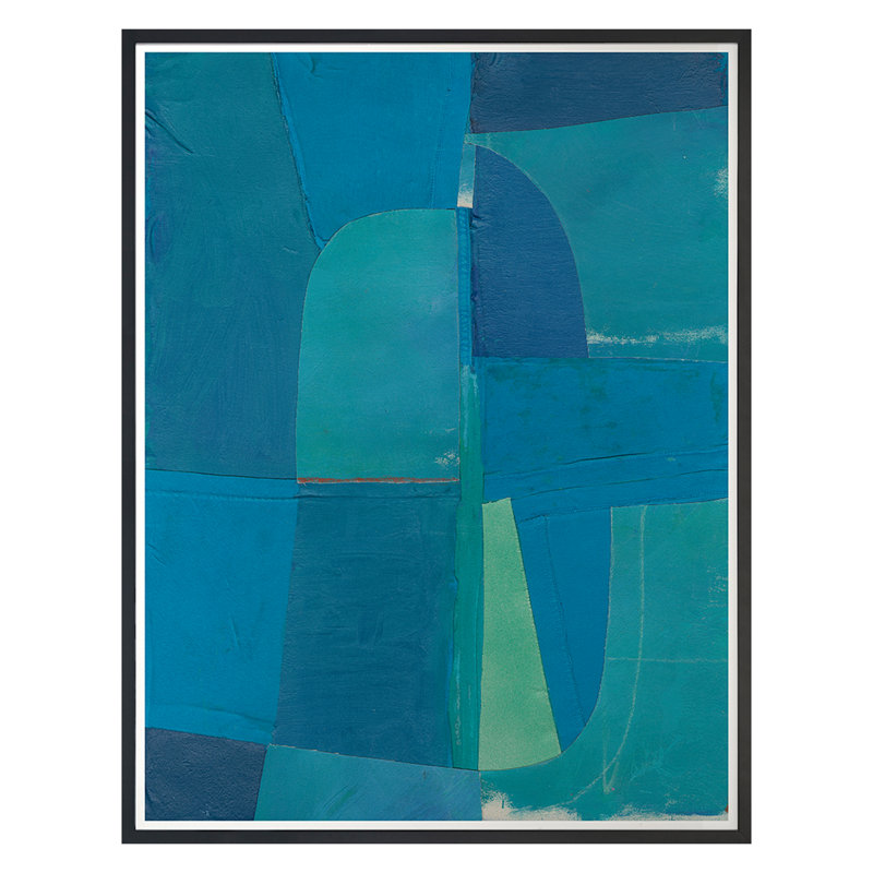 Sea Bottom Print by Ngo, PC, Black Framed, 24" H x 21" W x 1.25" D